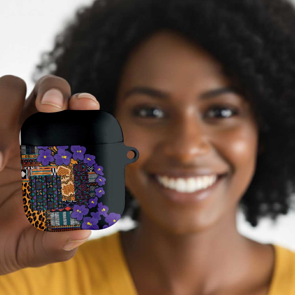 Africa Violets Flowers AirPods Case Mix Native Tribal Pattern