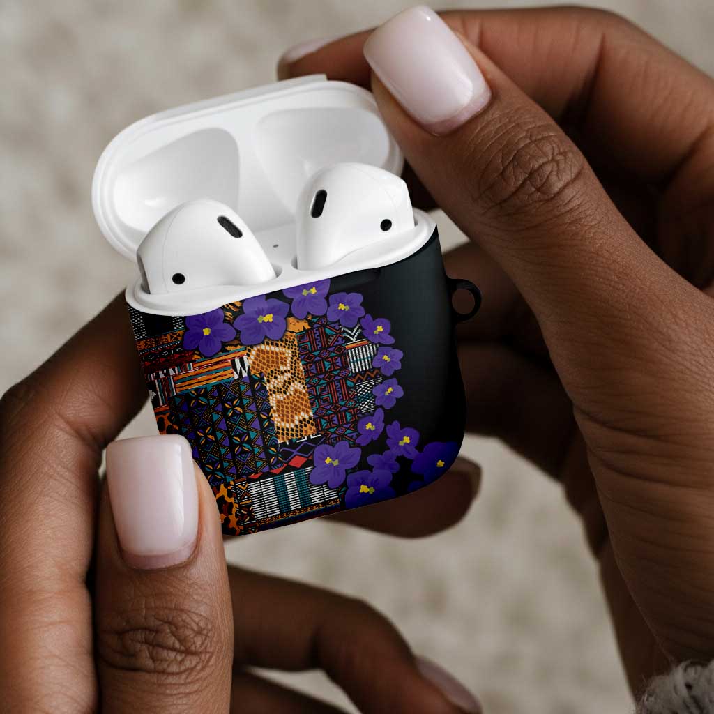 Africa Violets Flowers AirPods Case Mix Native Tribal Pattern