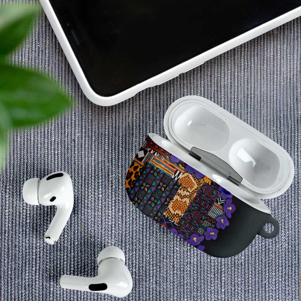 Africa Violets Flowers AirPods Case Mix Native Tribal Pattern