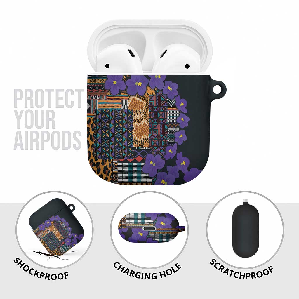 Africa Violets Flowers AirPods Case Mix Native Tribal Pattern