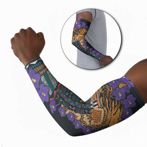 Africa Violets Flowers Arm Sleeves Mix Native Tribal Pattern