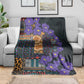 Afro Violets Flowers Blanket Mix Native Tribal Pattern