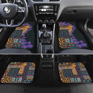 Afro Violets Flowers Car Mats Mix Native Tribal Pattern