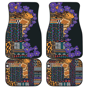 Afro Violets Flowers Car Mats Mix Native Tribal Pattern