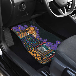 Afro Violets Flowers Car Mats Mix Native Tribal Pattern