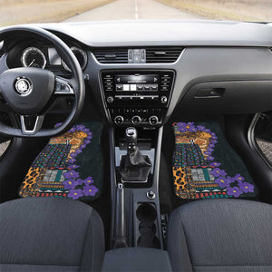 Afro Violets Flowers Car Mats Mix Native Tribal Pattern