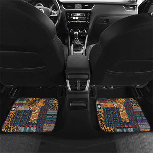 Afro Violets Flowers Car Mats Mix Native Tribal Pattern