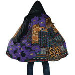 Africa Violets Flowers Cloak Mix Native Tribal Pattern