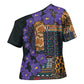 Africa Violets Flowers Cross Shoulder Shirt Mix Native Tribal Pattern
