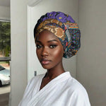 Africa Violets Flowers Easy Headwrap Mix Native Tribal Pattern