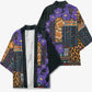 Africa Violets Flowers Kimono Mix Native Tribal Pattern