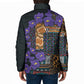 Africa Violets Flowers Padded Jacket Mix Native Tribal Pattern