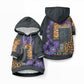 Africa Violets Flowers Pet Hoodie Mix Native Tribal Pattern