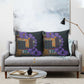 Africa Violets Flowers Pillow Cover Mix Native Tribal Pattern