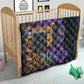 Afro Violets Flowers Quilt Mix Native Tribal Pattern