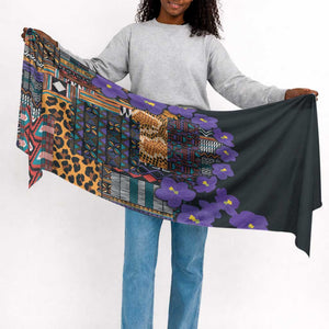Africa Violets Flowers Simple Headwrap Mix Native Tribal Pattern