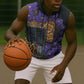 Afro Violets Flowers Sleeveless Zip Hoodie Mix Native Tribal Pattern - African Pride