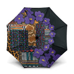 Africa Violets Flowers Umbrella Mix Native Tribal Pattern