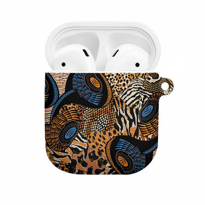 African Ankara Motifs Mixed Animal Skins AirPods Case