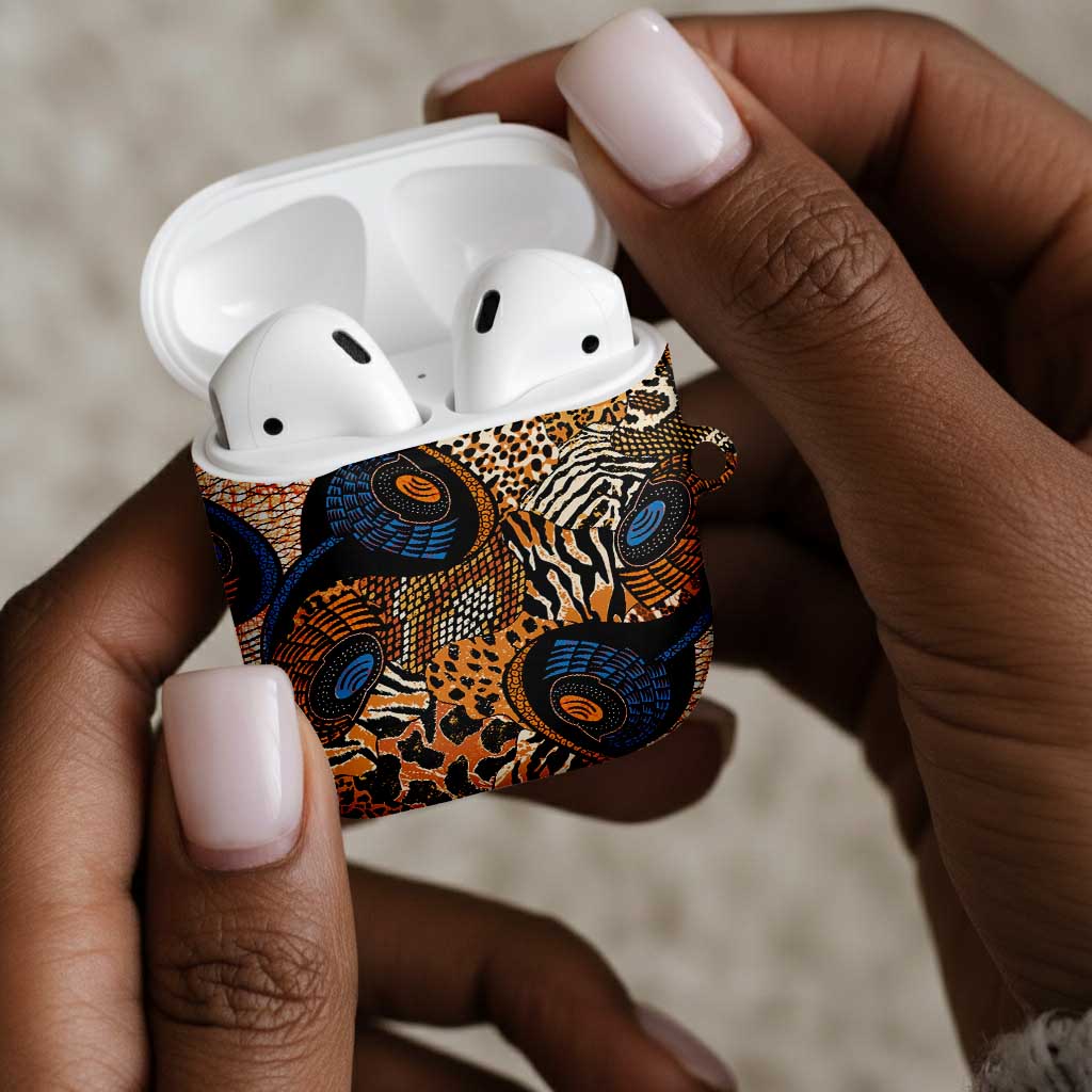 African Ankara Motifs Mixed Animal Skins AirPods Case