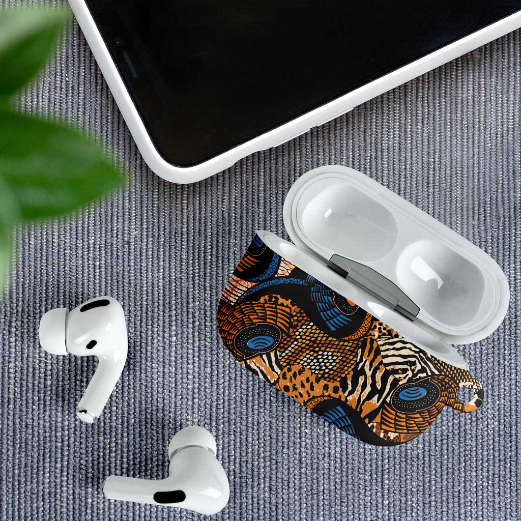 African Ankara Motifs Mixed Animal Skins AirPods Case
