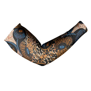 African Ankara Motifs Mixed Animal Skins Arm Sleeves