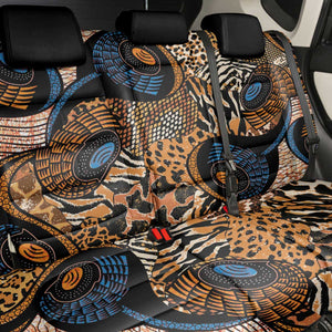 African Ankara Motifs Mixed Animal Skins Back Car Seat Cover