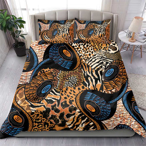 African Ankara Motifs Mixed Animal Skins Bedding Set