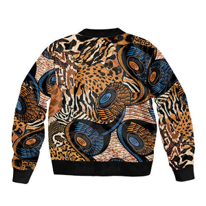 African Ankara Motifs Mixed Animal Skins Bomber Jacket