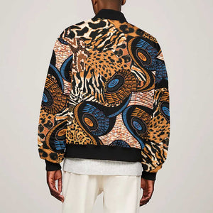 African Ankara Motifs Mixed Animal Skins Bomber Jacket