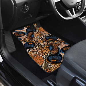 African Ankara Motifs Mixed Animal Skins Car Mats