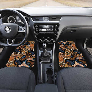 African Ankara Motifs Mixed Animal Skins Car Mats