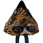 African Ankara Motifs Mixed Animal Skins Cloak