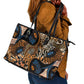 African Ankara Motifs Mixed Animal Skins Leather Tote Bag