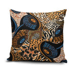 African Ankara Motifs Mixed Animal Skins Pillow Cover