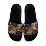 African Ankara Motifs Mixed Animal Skins Slide Sandals