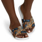 African Ankara Motifs Mixed Animal Skins Slide Sandals