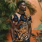 African Ankara Motifs Mixed Animal Skins T shirt