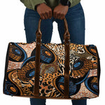 African Ankara Motifs Mixed Animal Skins Travel Bag