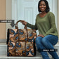 African Ankara Motifs Mixed Animal Skins Travel Bag