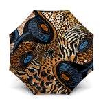 African Ankara Motifs Mixed Animal Skins Umbrella