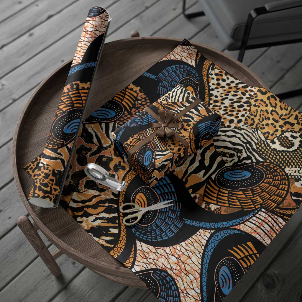 African Ankara Motifs Mixed Animal Skins Wrapping Paper - African Pride
