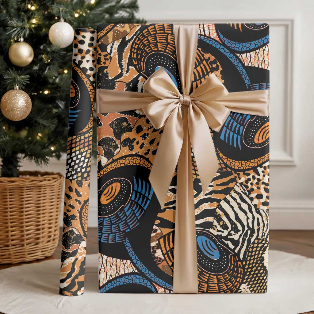African Ankara Motifs Mixed Animal Skins Wrapping Paper - African Pride