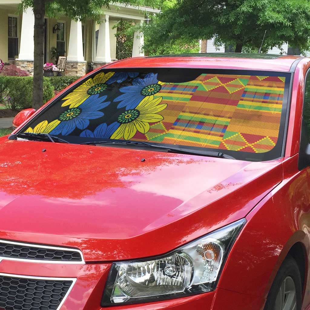 African Ethnic Kitenge Ankara Style Auto Sun Shade