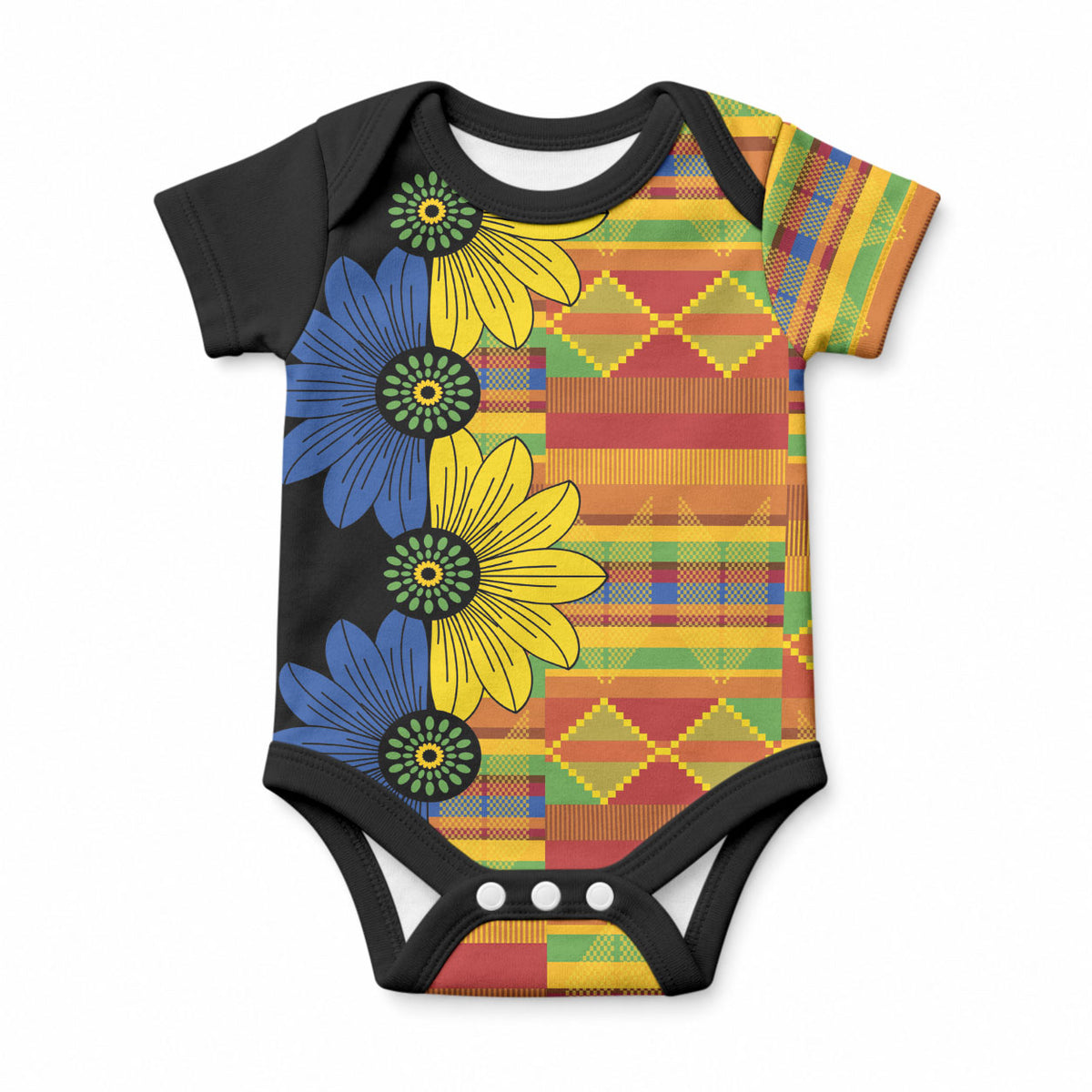 African Ethnic Kitenge Ankara Style Baby Onesie