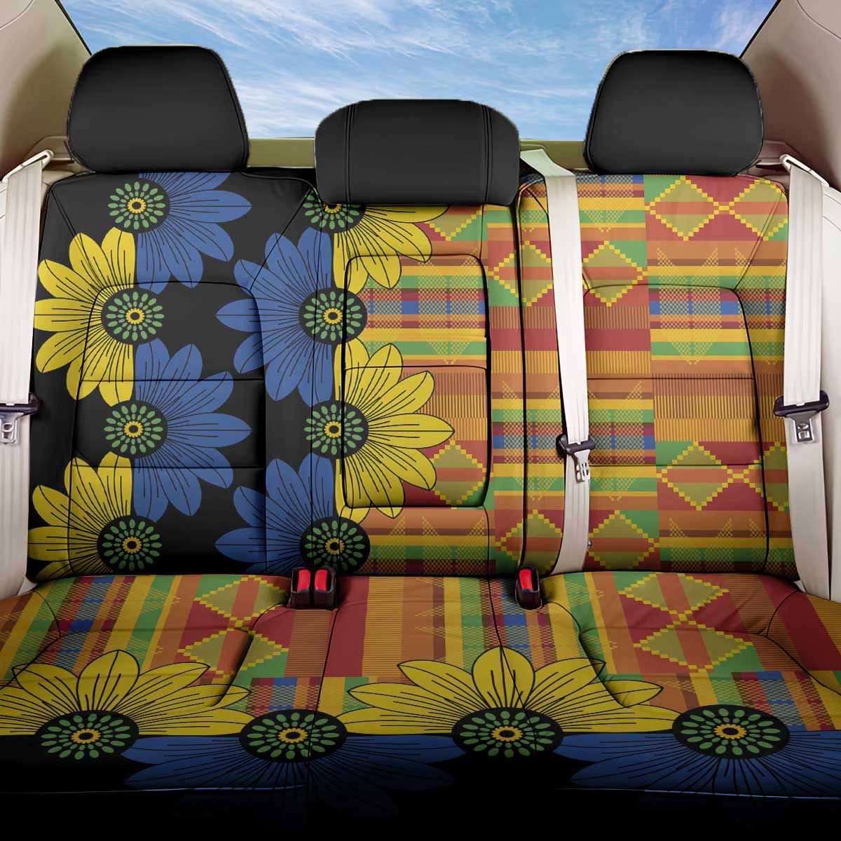 African Ethnic Kitenge Ankara Style Back Car Seat Cover