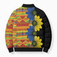 African Ethnic Kitenge Ankara Style Bomber Puffer Jacket