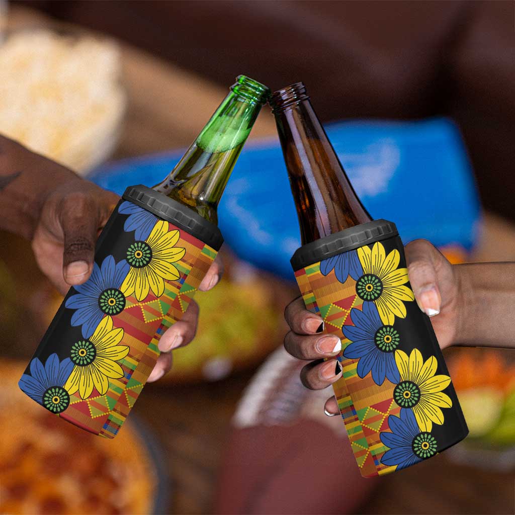 African Ethnic Kitenge Ankara Style 4 in 1 Can Cooler Tumbler