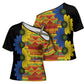 African Ethnic Kitenge Ankara Style Cross Shoulder Shirt