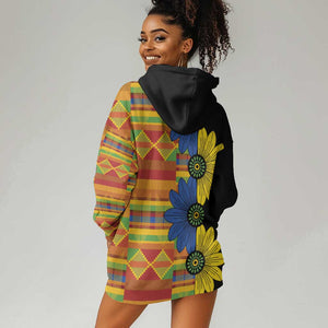 African Ethnic Kitenge Ankara Style Hoodie Dress